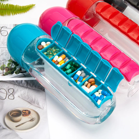 Doseit 2-in-1 Pill Organizer & Water Bottle