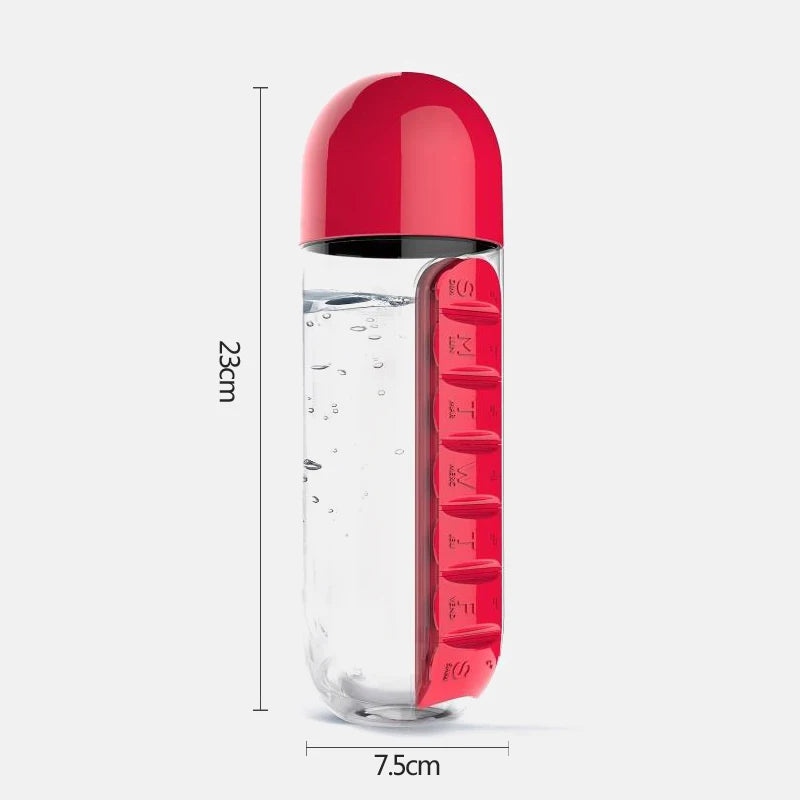 Doseit 2-in-1 Pill Organizer & Water Bottle